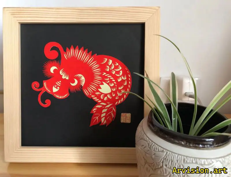 Série Dragon du zodiaque chinois Paper Cut