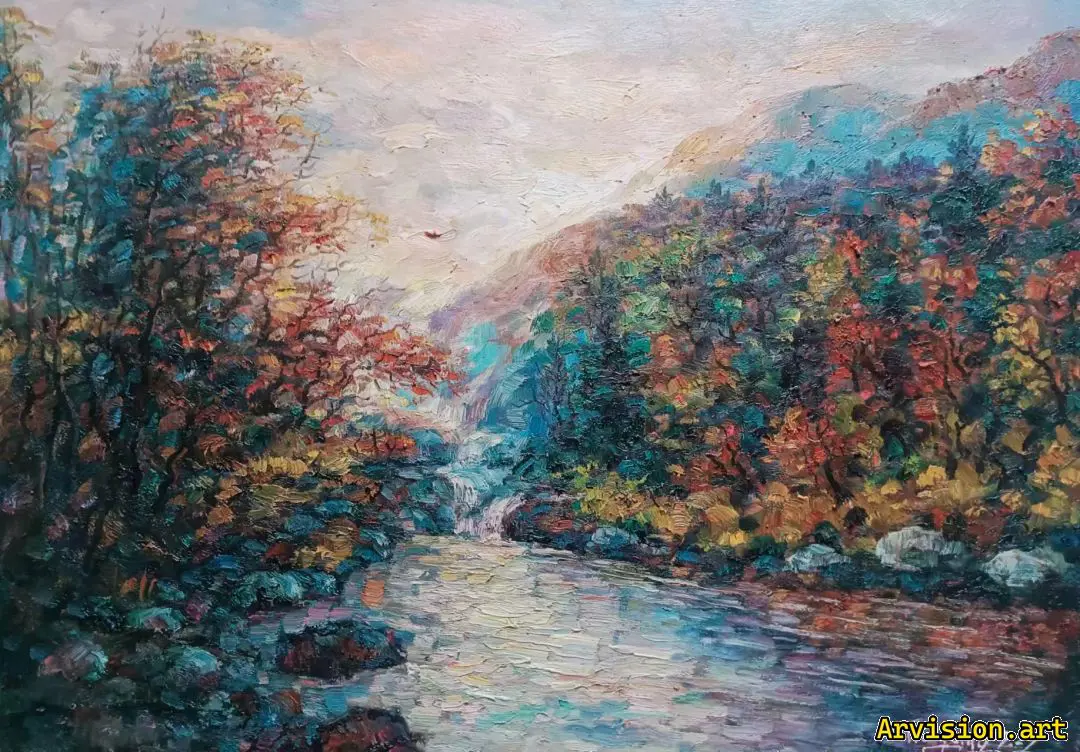 Wang Lin peinture à l'huile ouverture de la fin de l'automne