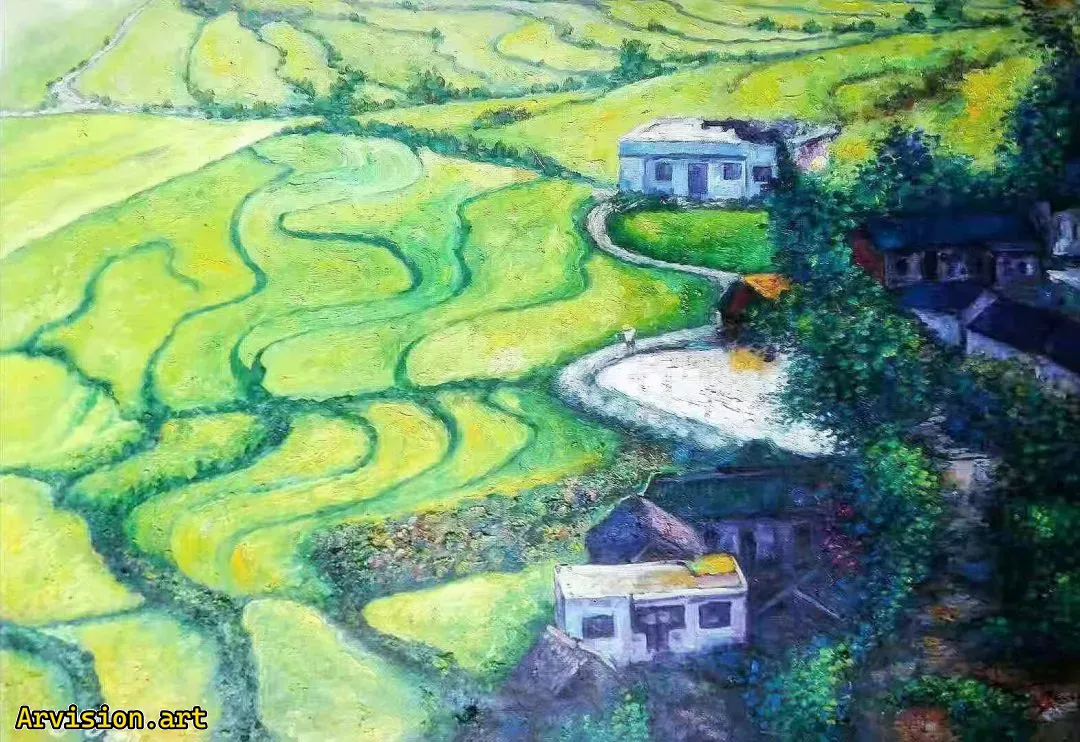 Peinture à l'huile de Wang Lin idylle au début de l'été